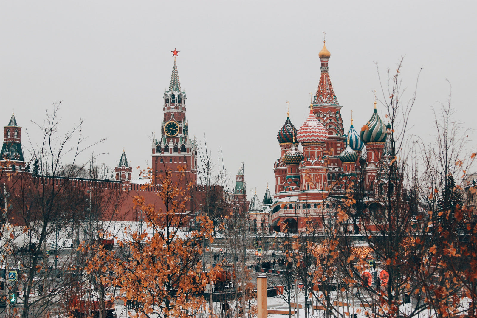 Russia with Russian architecture in wintertime